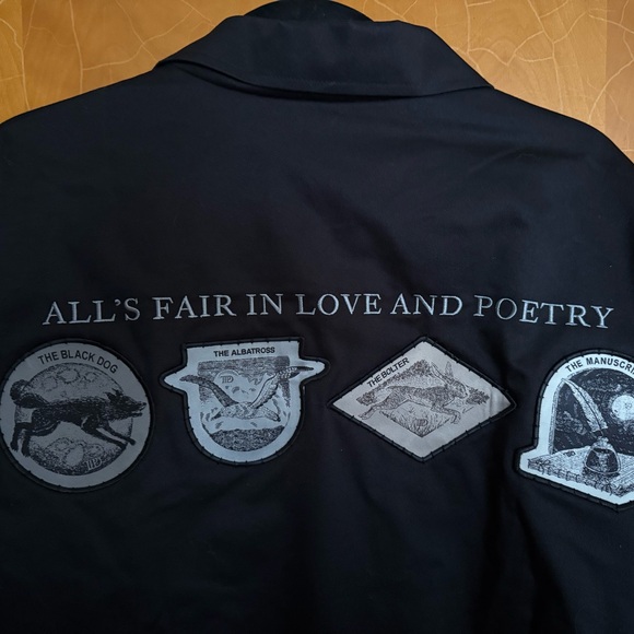 TTPD Taylor Swift Black Embroidered Jacket - Picture 3 of 6